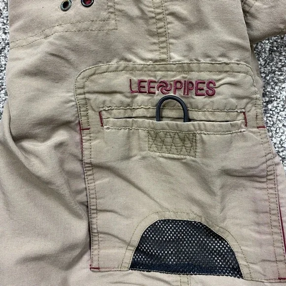 Vintage Lee Pipes pants Youth 12R Tan Cargo High Performance Convertible - Picture 3 of 12